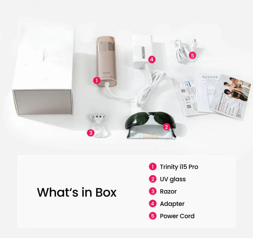 Trinity I15 Pro Sapphire Ice Cooling 27J Laser Hair Removal Device IPL Laser 999999 0.15S/Flash 2 Light 4 Pulse Home Epilator