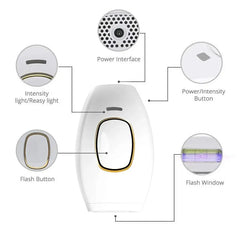 Body Bikini IPL 500,000 Flash Depilator Pulses Permanent Laser Epilator Painless for Women Hair Removal Home Use